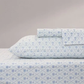 Tommy Bahama Diamond Palm Sheet Set Breeze Blue
