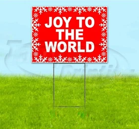 JOY TO THE WORLD 18x24 Yard Sign WITH STAKE Corrugated Bandit USA HOLIDAYS JOY TO THE WORLD 18x24 Yard Sign WITH STAKE Corrugated Bandit USA HOLIDAYS