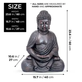 301231254 ACCENT COLLECTION HZ Tall Buddha Statue Sculpture #2