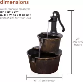 TIZ194BZ ALPINE CORPORATION Tall Barrel Pump Waterfall #2 TIZ194BZ ALPINE CORPORATION Tall Barrel Pump Waterfall #2