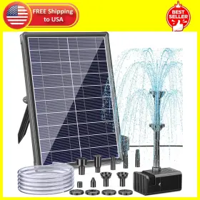 313091917950 ANTFRAER Solar Fountain Bird Bath Water Pump