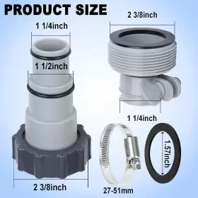 B0CR9YHYJH AUGISTEEN Pack Pool Hose Adapter Clamp Washer #2