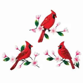 ZL-157825 COLLECTIONS ETC Cardinals Cherry Blossoms Wall Set