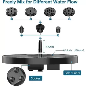 B08S3QYTY6 CUBILAN Tabletop Fountain Solar Pump Nozzles #2
