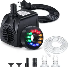 711181569384 CWKJ Fountain Pump Led Lights Submersible Water