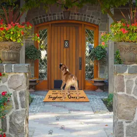 ZS0048 DRIPYKIAA Welcome Door Mat Front Handwriting #2 ZS0048 DRIPYKIAA Welcome Door Mat Front Handwriting #2