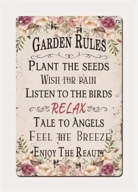 SZH-017 DUBOYTSL Sign Garden Rules