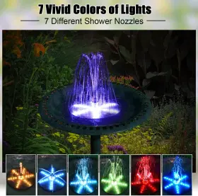 445042565538 GAIZERL Solar Bird Bath Water Fountain Pump #3