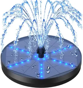 445042565538 GAIZERL Solar Bird Bath Water Fountain Pump