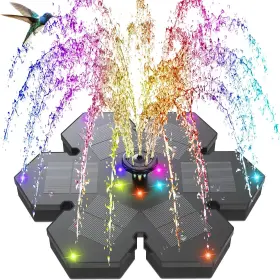AS22D3NEW GAIZERL Solar Fountain Led Lights Nozzles Garden