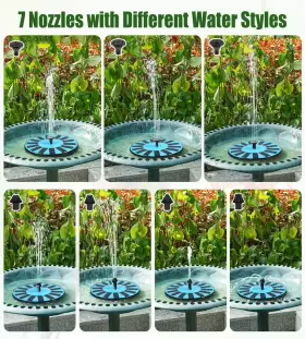 SP02A3 GAIZERL Solar Fountain Bird Bath Glass Panel Nozzles #3