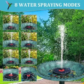 SP13D63 GAIZERL Solar Fountain Birdbath Colorful Light #3