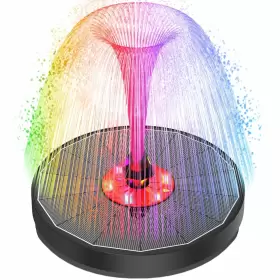 SP13D63 GAIZERL Solar Fountain Birdbath Colorful Light