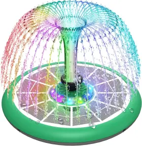 SP28A1 GAIZERL Ufo Solar Fountain Glass Cover Bird Bath Fo