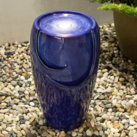 690003003162 GLITZHOME Ceramic Vase Water Fountain Tall Patio #2