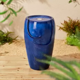 690003003162 GLITZHOME Ceramic Vase Water Fountain Tall Patio #3