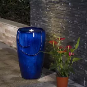 690003003162 GLITZHOME Ceramic Vase Water Fountain Tall Patio