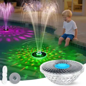 037936881014 HAINOVA Solar Floating Pool Fountain Led Light