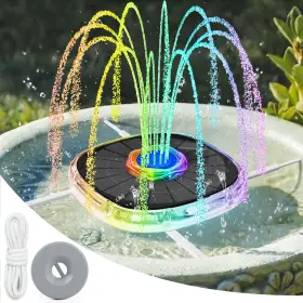 CT523DARK HAINOVA Solar Fountain Colorful Lights Battery Bird
