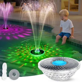 CT509 HAINOVA Solar Floating Pool Fountain Led Light Wa