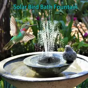 702367710126 HANBOUNG Solar Fountain Bird Bath Nozzles Water #2