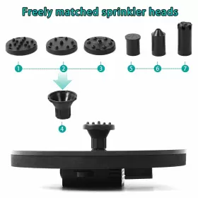 702367710126 HANBOUNG Solar Fountain Bird Bath Nozzles Water #3