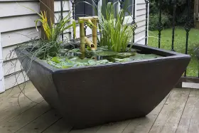 78051 PATIO Aquatic Pond Planter Container Water Garden Slate #2