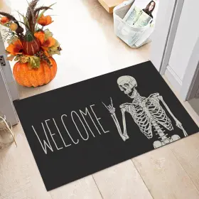 KI46FD KIYIYZER Skull Door Mat Halloween Welcome Doormat