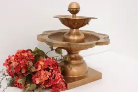 53944 KNIFEL Garden Copper Flower Water Fountain