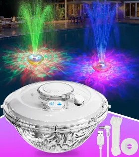 B0DPW31NN5 LANAQUA Floating Pool Fountain Lights Water