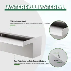 LR-9930N LONGRUNNEW Waterfall Pool Fountain Steel Spillway #3