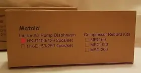 HK-D100 MATALA Air Pump Diaphragm Set #2 HK-D100 MATALA Air Pump Diaphragm Set #2