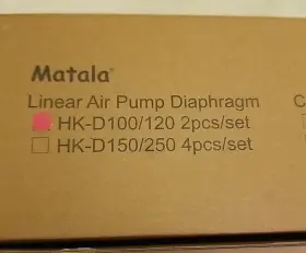 HK-D100 MATALA Air Pump Diaphragm Set HK-D100 MATALA Air Pump Diaphragm Set