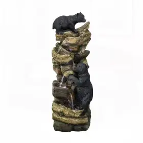 445013486435 MONADECOR Garden Tiered Fountain Bears Climbing