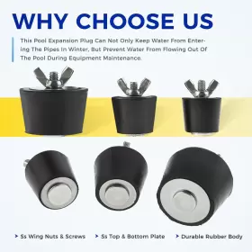 752349319922 MOOTVGOO Rubber Pool Winterizing Plugs Swimming #3