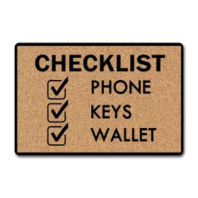 672346398211 NICESIR Funny Mat Checklist Phone Keys Wallet