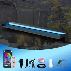 PO-2090L PAMOPAMO Pool Waterfall Spillway Steel Pond Fountain