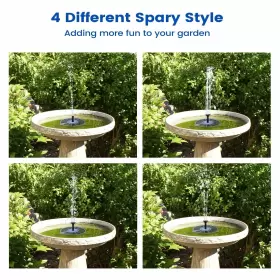 SEHYQLTYPQ24 PASSIONBILITY Solar Fountain Water Bird Bath #2