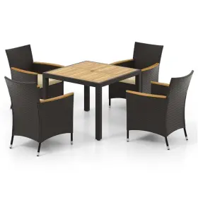 PR-4753-2841268 PEMBERLY ROW Patio Dining Table Set Rattan