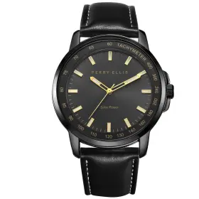 PES0010 PERRY ELLIS Solar Mens Watch Vegan Water Analog