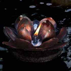 Dmlotusr POND BOSS Floating Lotus Oil Torch Landscape Finish