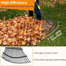 LUOYEPA25CHI-HUIZHOU-5FT POPOHOSER Rake Garden Leaf #3
