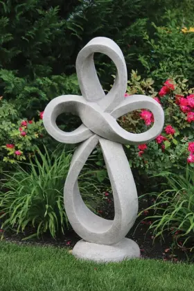 M1410 POTTERYLAND Eternity Cross Concrete Garden Statue