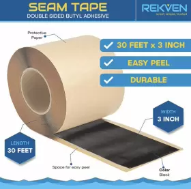 B08STRHRYY REKVEN Pond Liner Seam Tape Double Butyl Adhesive #2