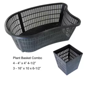 LA45210 RENA OEM Aquatic Plant Basket High Feet Weave