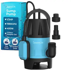 B08KWKWH8H SERENELIFE Submersible Sump Pump Clean Dirty Water