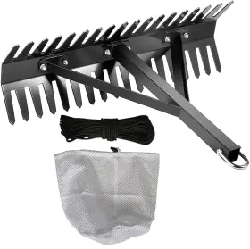 R7-4SJN-9R0Y SHENGYI Pond Rake Weed Removal Tool Steel Blades