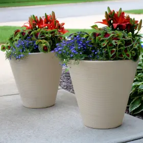DG-875-2PK SUNNYDAZE DECOR Walter Dual Wall Polyresin Planter #3