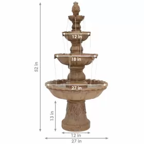 FC-73650 SUNNYDAZE DECOR Pineapple Water Fountain Earth #3