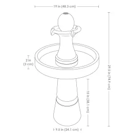 LZH-5371 SUNNYDAZE DECOR Contemporary Water Fountain Light #2